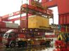 Unloading of flat rack from vessel to Wangfoong's haulier